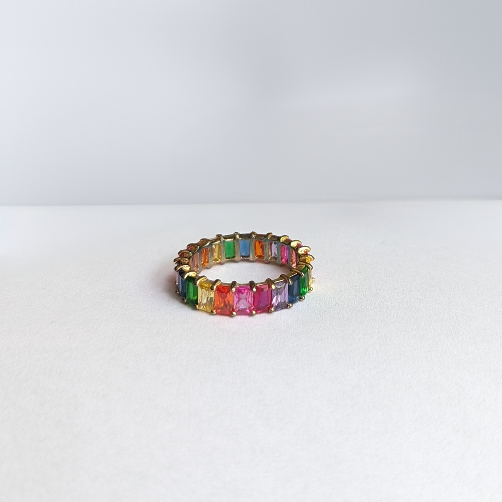 Adina Eden Rainbow Ring - size 9